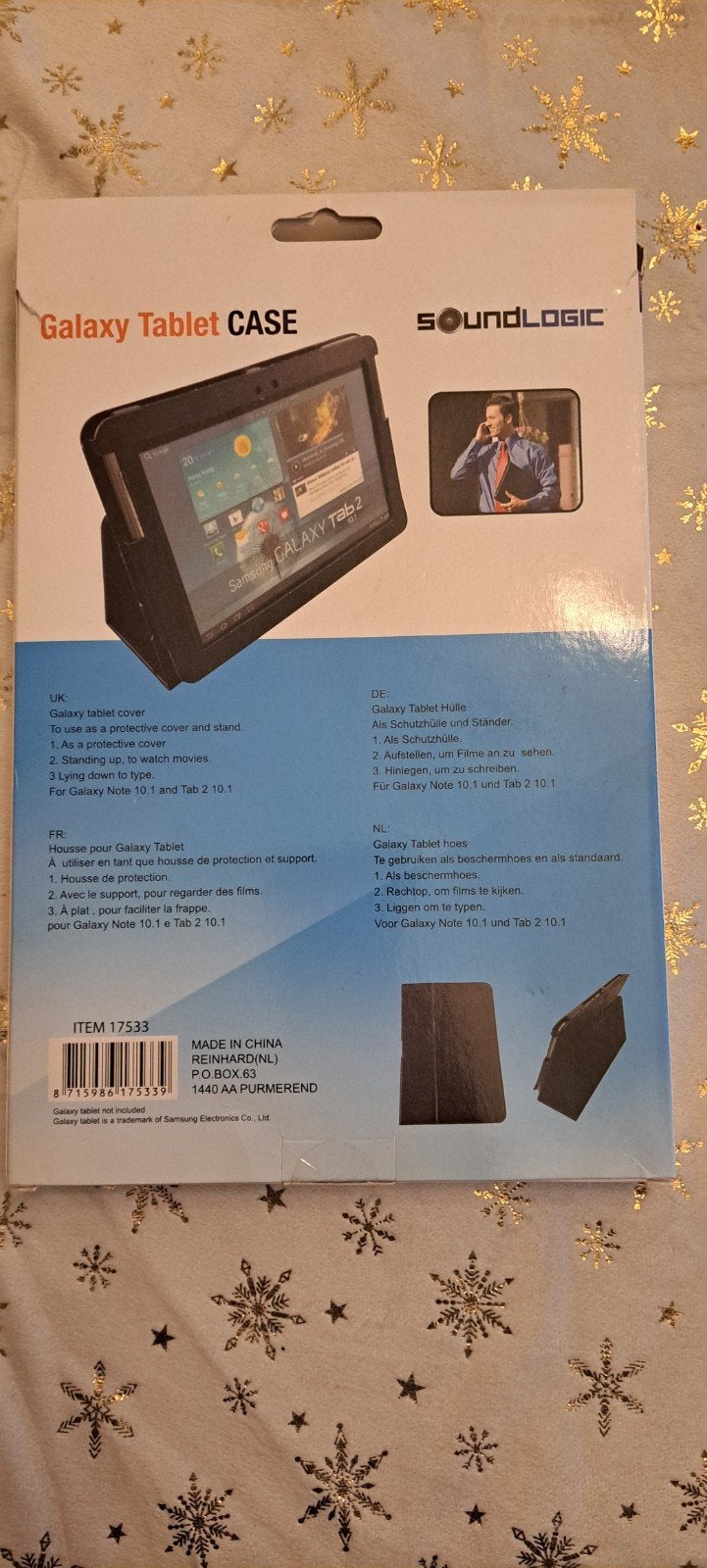 Soundlogic Galaxy Tablet Case voor 10.1 en Tab 2 10.1, Computers en Software, 10 inch, Soundlogic, Nieuw, Bescherming voor- en achterkant