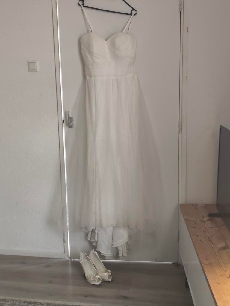 Nieuwe trouwjurk met kaartjes en trouwschoenen, Kleding | Dames, Ophalen, Nieuw, Wit, Trouwjurk