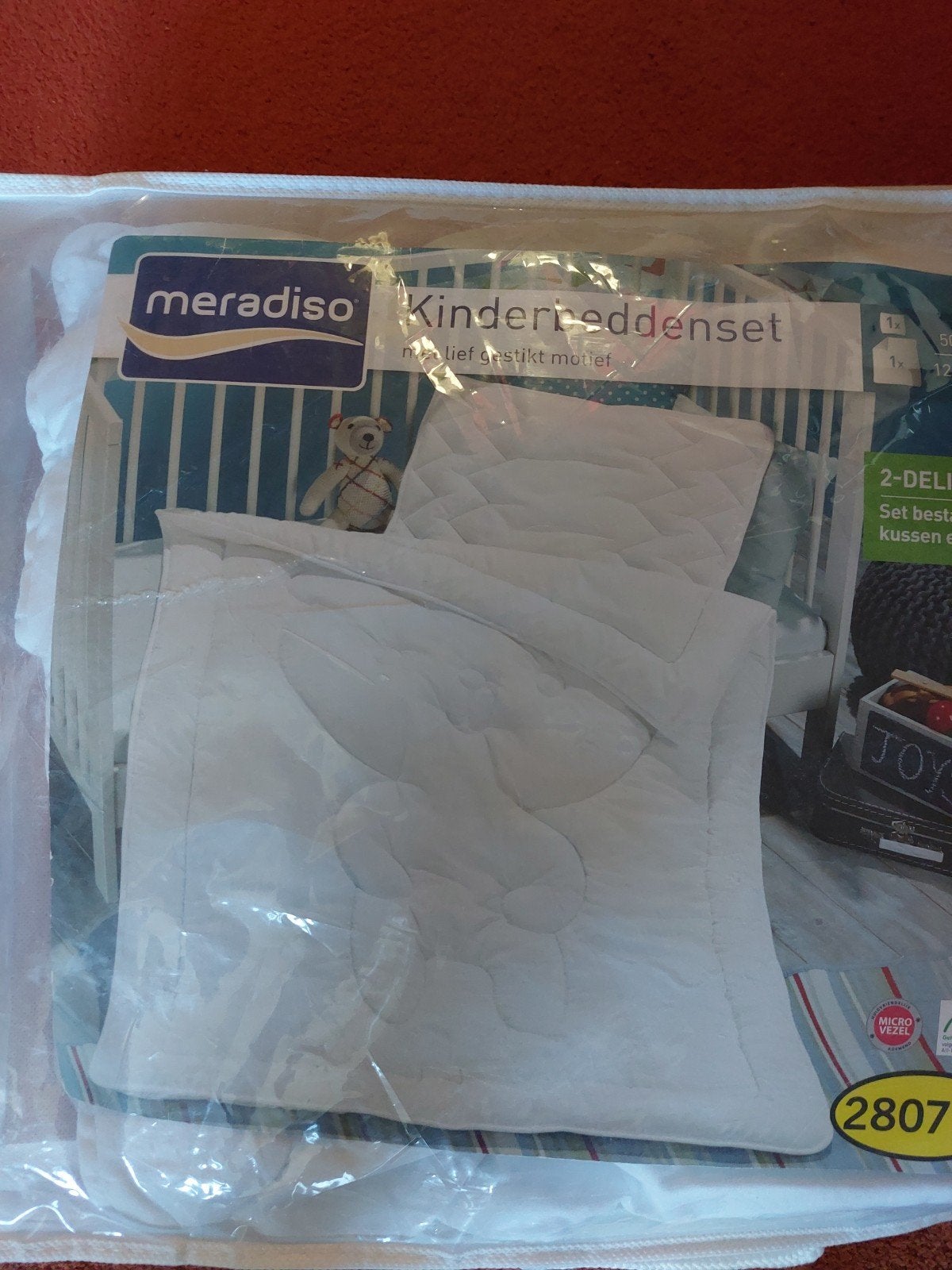 kinderdekbed + kinderkussen, Kinderen en Baby's, Kinderkamer | Beddengoed, Ophalen, Overige merken, Jongetje of Meisje, Wit