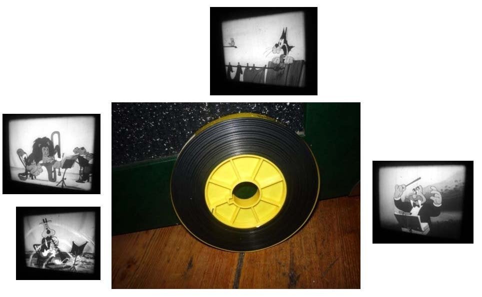 16mm film Cartoon Ouverture William Tell zw/w geluid 6min, Audio, Tv en Foto, Filmrollen, Ophalen of Verzenden, 16mm film