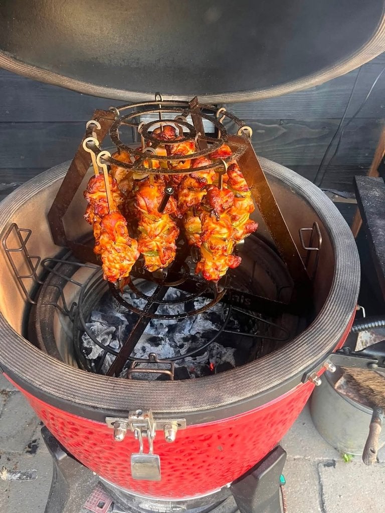 Saté ophangsysteem voor inde kamado., Nieuw, Ophalen of Verzenden, 3371 ee, Kamado specials