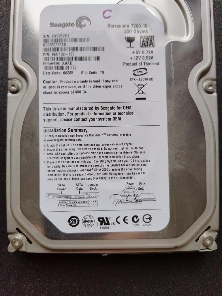 Te Koop Harddisk, Intern, HDD, Ophalen of Verzenden, Zo goed als nieuw