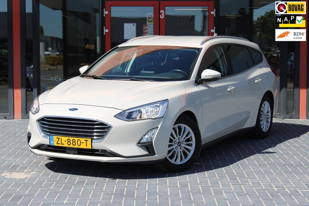 Ford Focus Wagon 1.5 EcoBoost Titanium Business, Trekhaak, N, Stof, Gebruikt, Lichtsensor, Wit