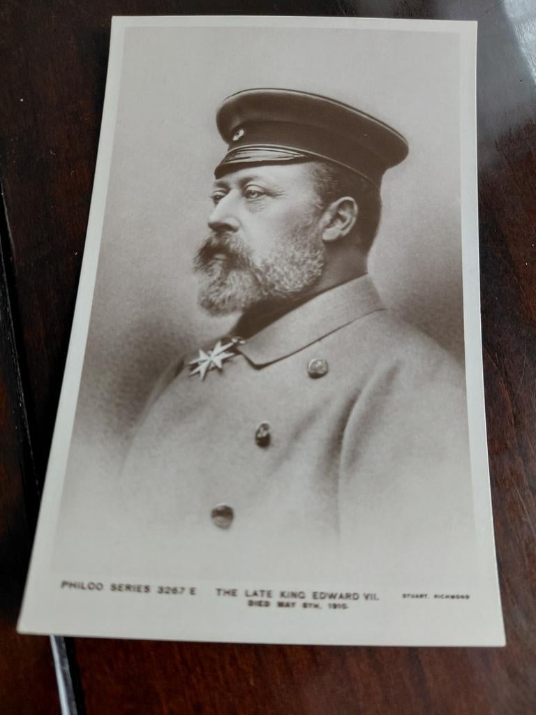 THE LATE KING EDWARD VII  DIED 6 MAY 1910, Ophalen of Verzenden, Buitenland, Kaart, Foto of Prent