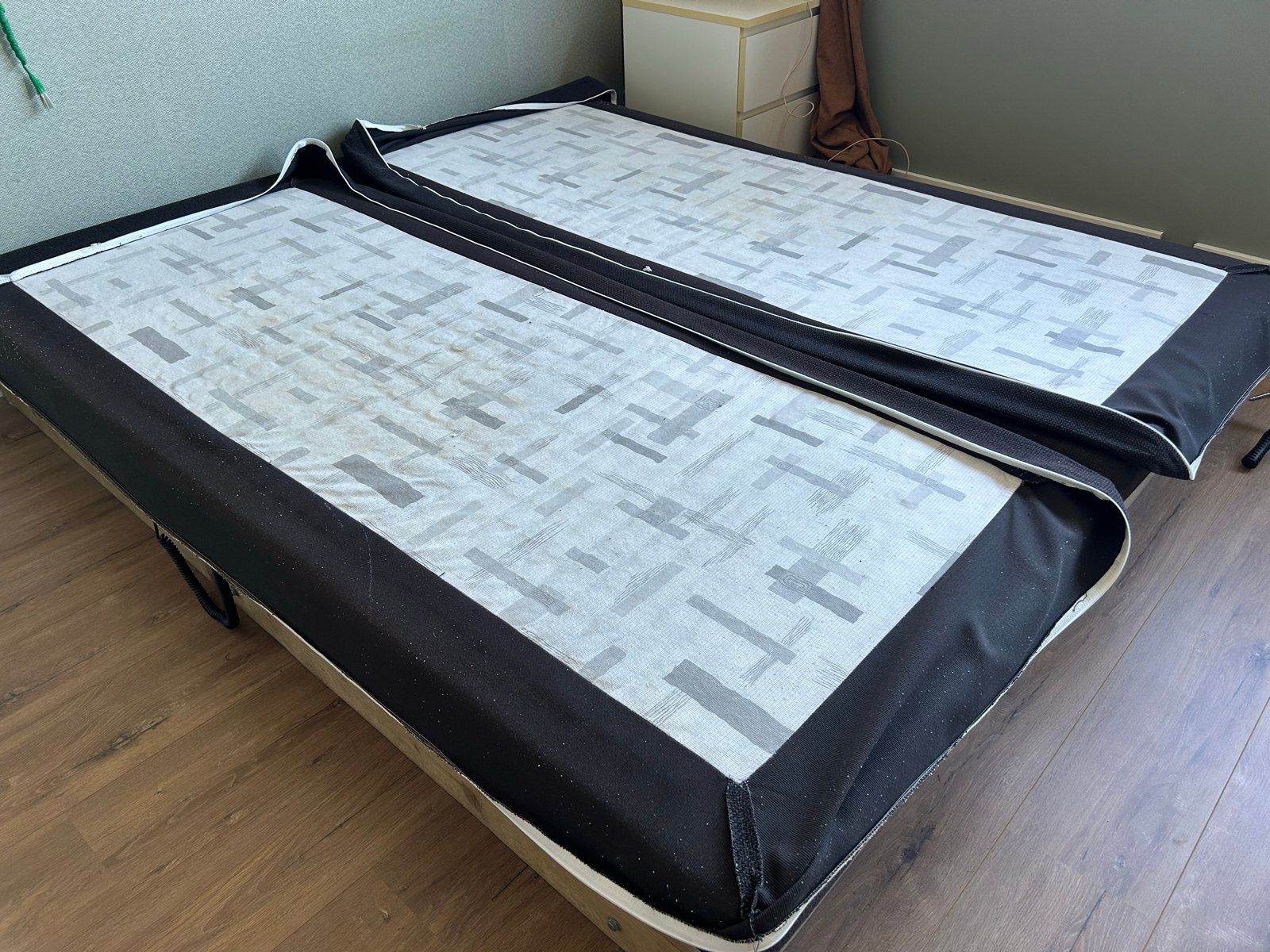 M-Line M2+ elektrisch boxspringonderbouw 180x210 verstelbaar, Ophalen, Gebruikt, 90 cm, Blauw