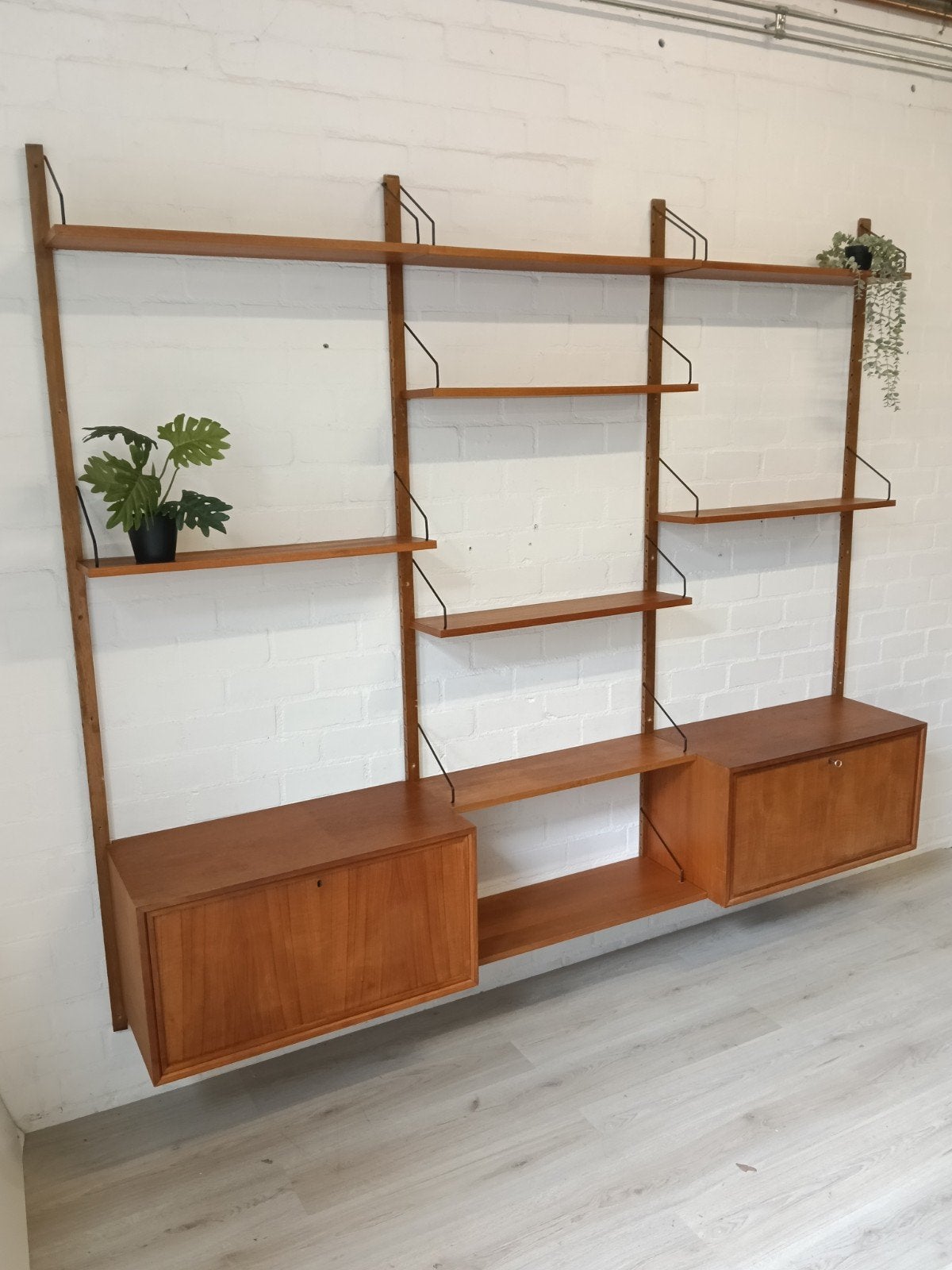 Poul Cadovius Vintage Teak Wandsysteem, Huis en Inrichting, Kasten | Boekenkasten, Ophalen, Gebruikt, 200 cm of meer, 150 tot 200 cm