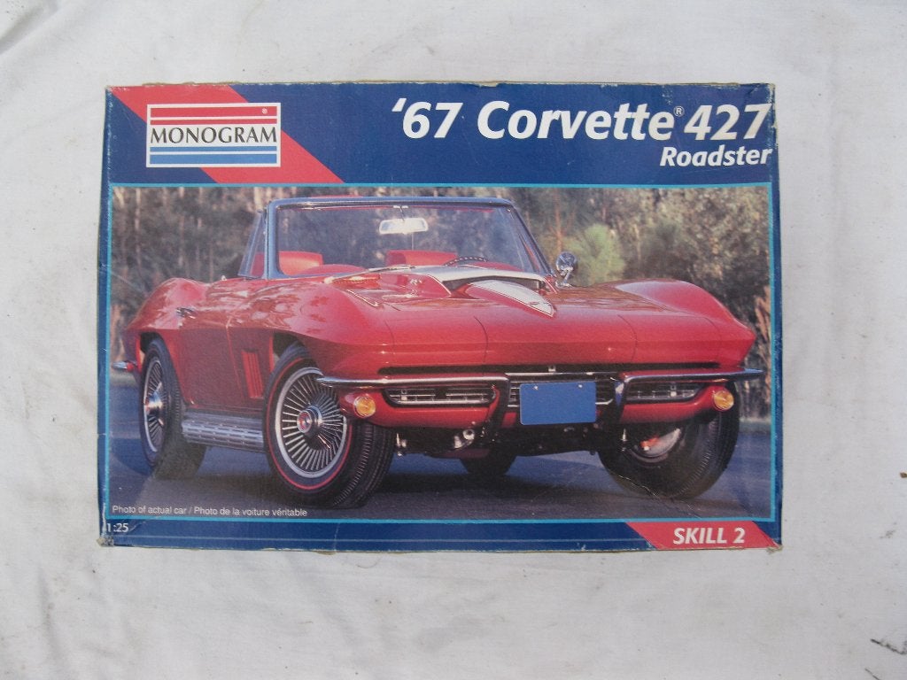 Monogram auto Corvette 427 Roadster schaal 1:25, Ophalen of Verzenden, Groter dan 1:32, Auto, Overige merken