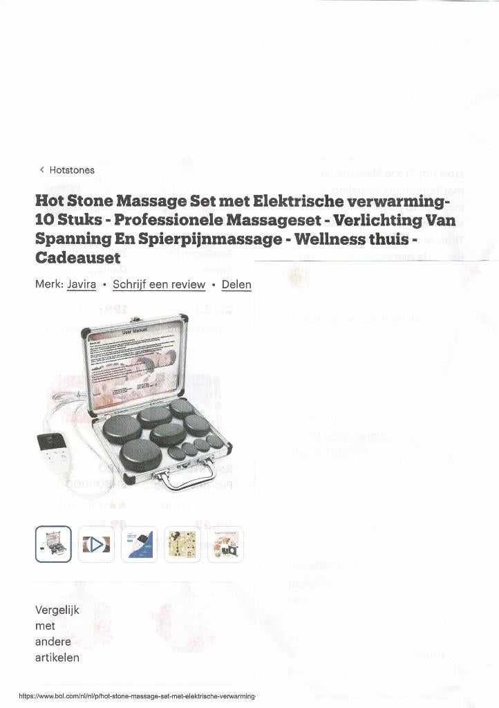 massageproducten, Ophalen of Verzenden, Nieuw, Hotstone