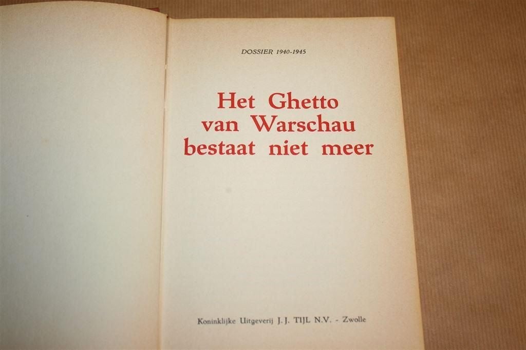 Het ghetto van Warschau bestaat niet meer., Ophalen of Verzenden, Tweede Wereldoorlog, Gelezen, Overige onderwerpen