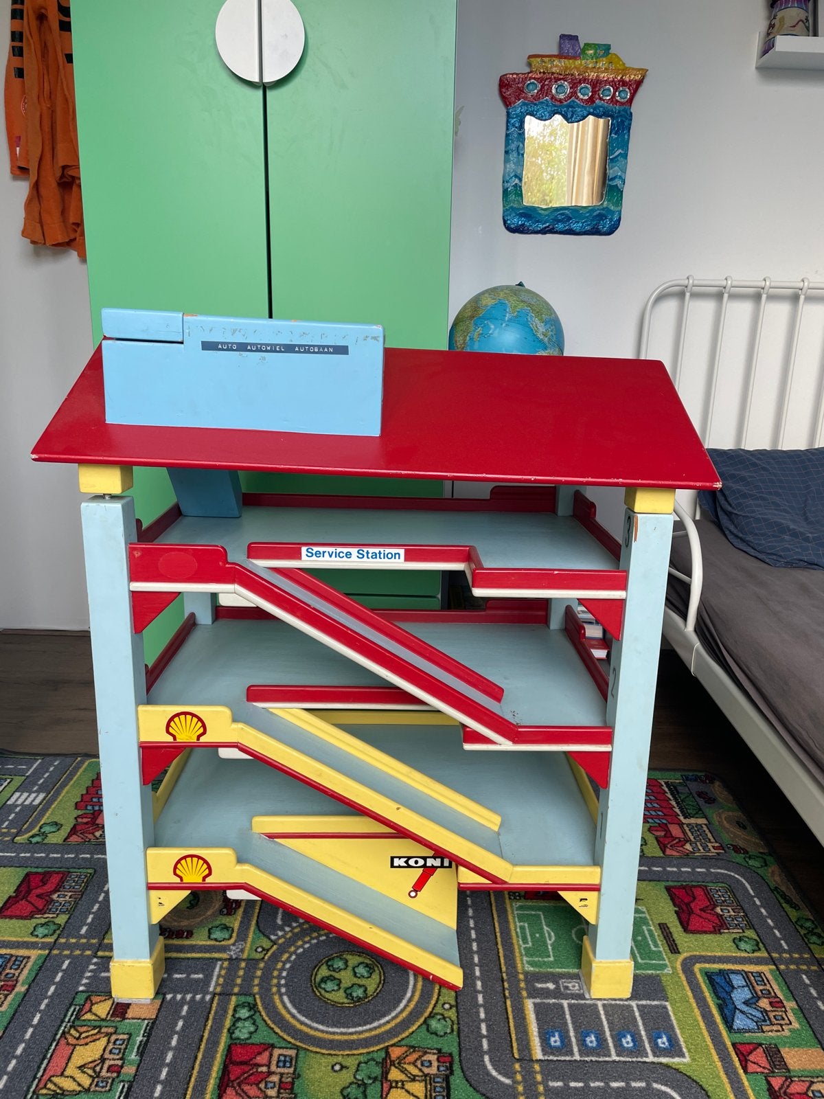 Houten parkeergarage met Shell en Koni branding, Kinderen en Baby's, Ophalen, Gebruikt, Jongen of Meisje