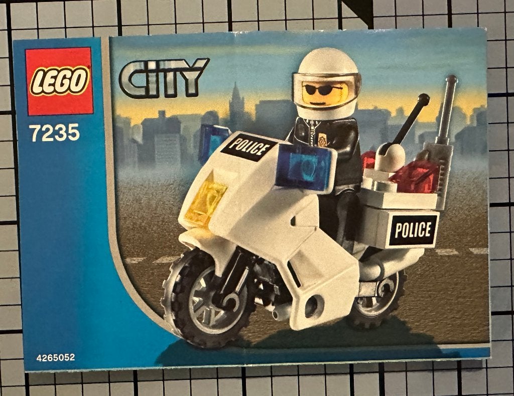 Lego City 7235 Politie Motoragent Complete Set, Kinderen en Baby's, Speelgoed | Duplo en Lego, Lego, Compleet, Ophalen of Verzenden