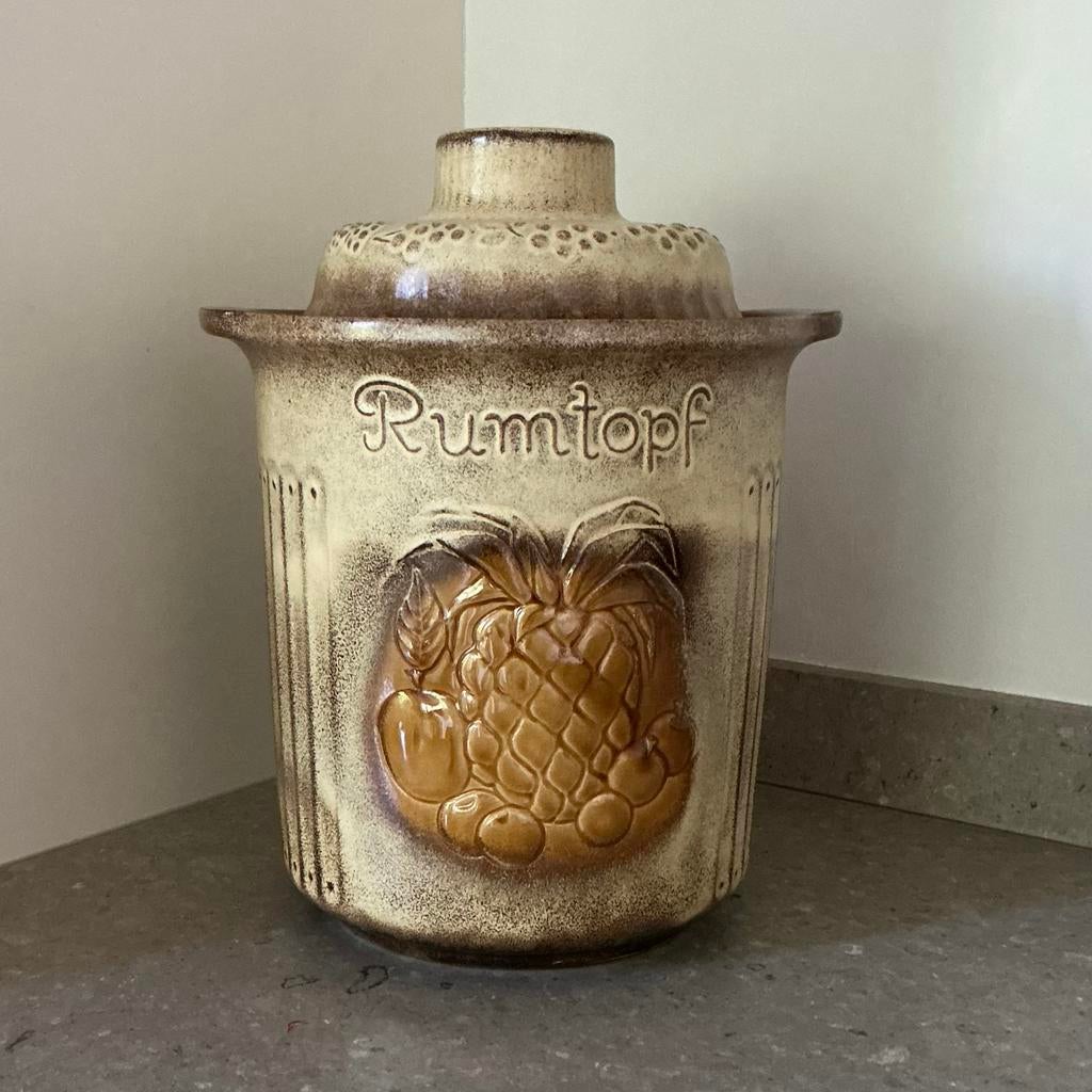 Vintage Rumtopf van West-Germany - Keramiek (nieuw), Antiek en Kunst, Antiek | Keramiek en Aardewerk, Ophalen of Verzenden
