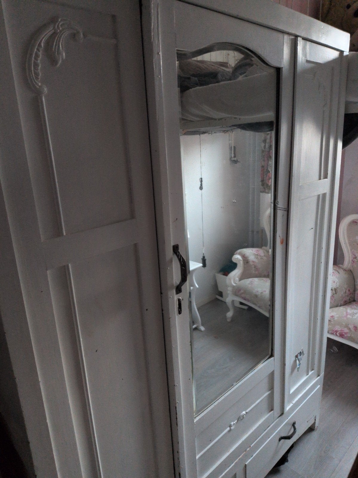 Schattige kledingkast voor baby/meisjeskamer - opknapper, Huis en Inrichting, Ophalen, Gebruikt, 50 tot 100 cm, 150 tot 200 cm