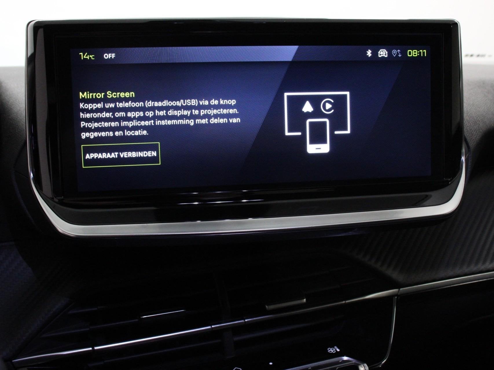 Peugeot 2008 1.2 Hybrid 136 pk Automaat Allure Navigatie App, 1272 kg, Leder en Stof, Bedrijf, Hybride Elektrisch/Benzine