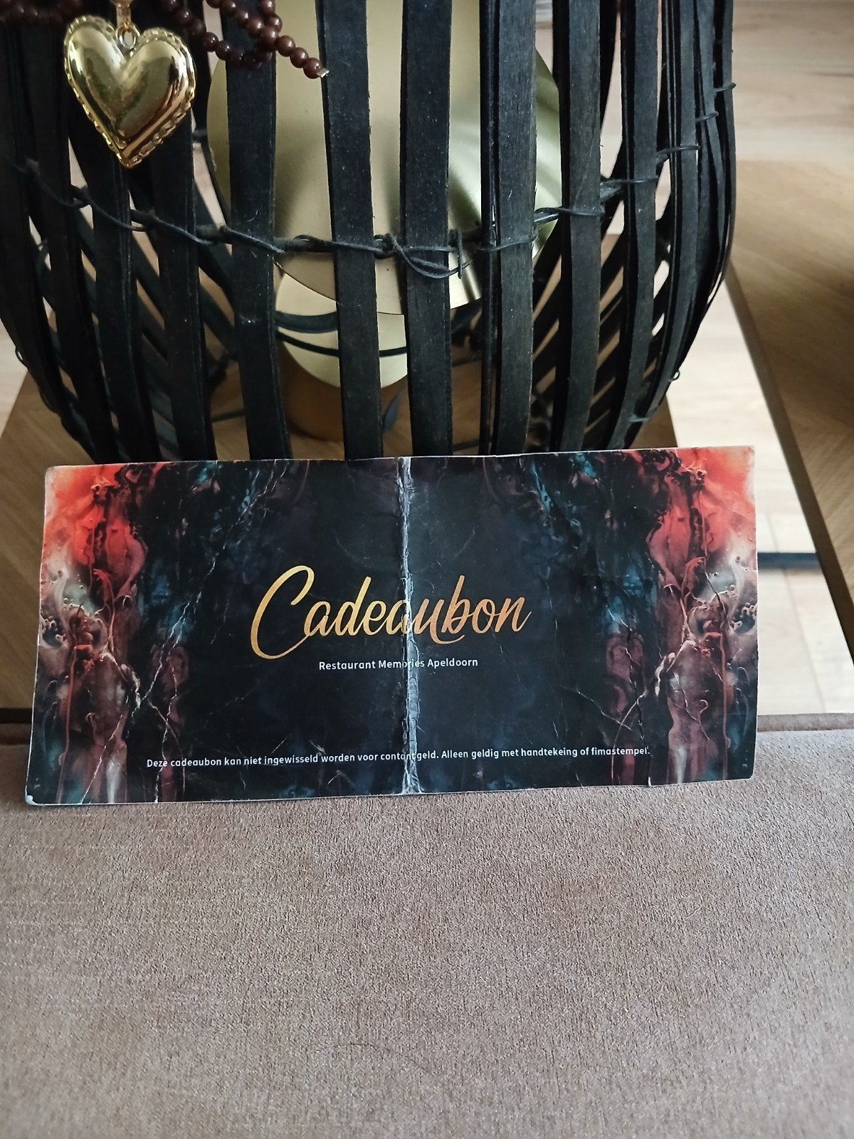 cadeaubon Apeldoorn restaurant Memories - *200euro*, Tickets en Kaartjes, Eén persoon, Cadeaubon