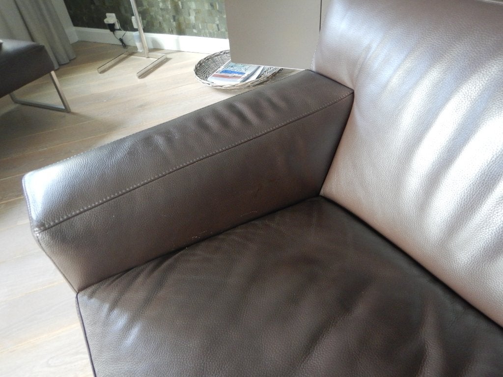 Foto 13 van Prachtige Leolux Entrada hoekbank met hocker – Wapiti leer