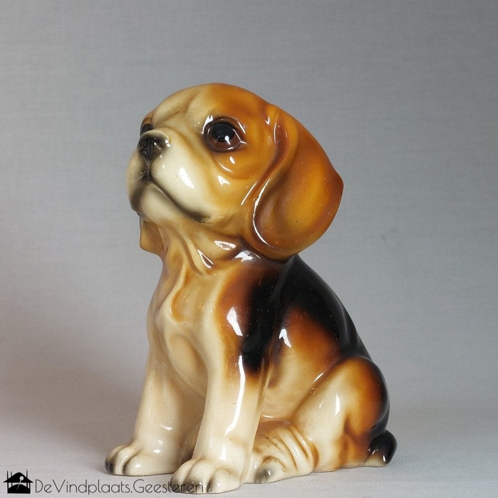 Vintage Beagle hondenbeeldje, Ophalen of Verzenden, Zo goed als nieuw, Dier