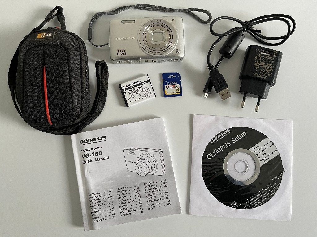 Olympus VR-160 zilver, Audio, Tv en Foto, Fotocamera's Digitaal, Gebruikt, Geheugenkaart, Olympus, Compactcamera