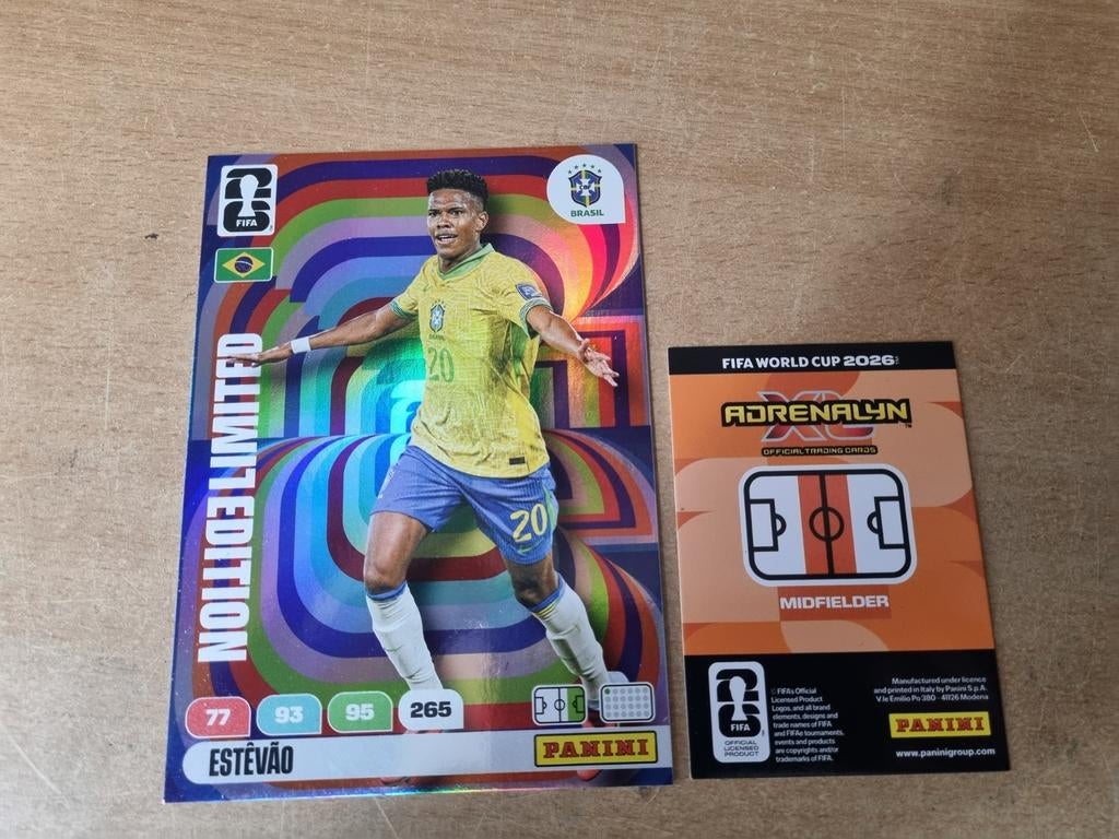 Panini Adrenalyn xl Fifa World Cup 2026 XXL Limited Estevao, Ophalen of Verzenden, Zo goed als nieuw