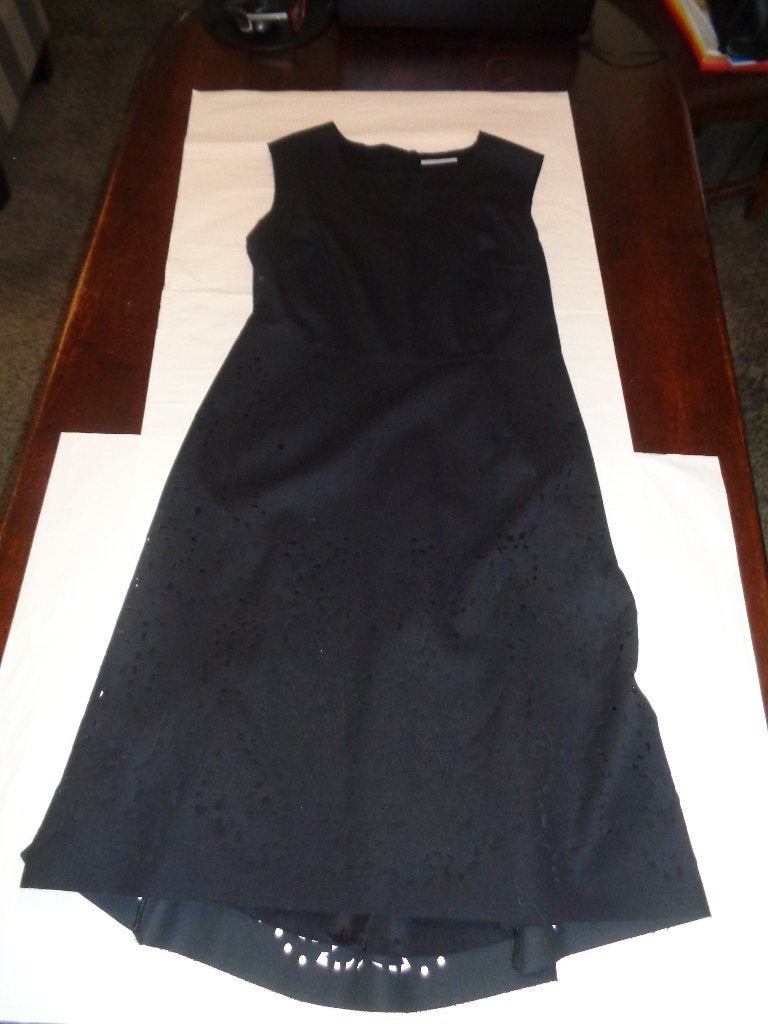 STRENESSE zwart jurkje met broderie rok, Kleding | Dames, Jurken, Verzenden, Zwart, Maat 42/44 (L), STRENESSE
