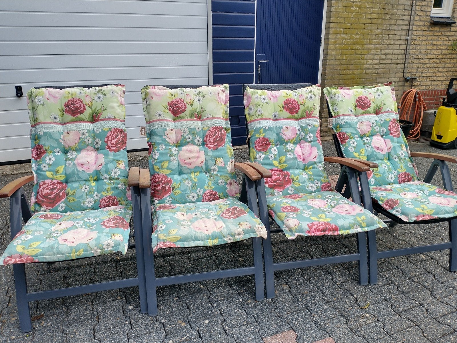 4 Melli Mello tuinstoelkussens in prima staat, Ophalen, Zo goed als nieuw, Overige materialen