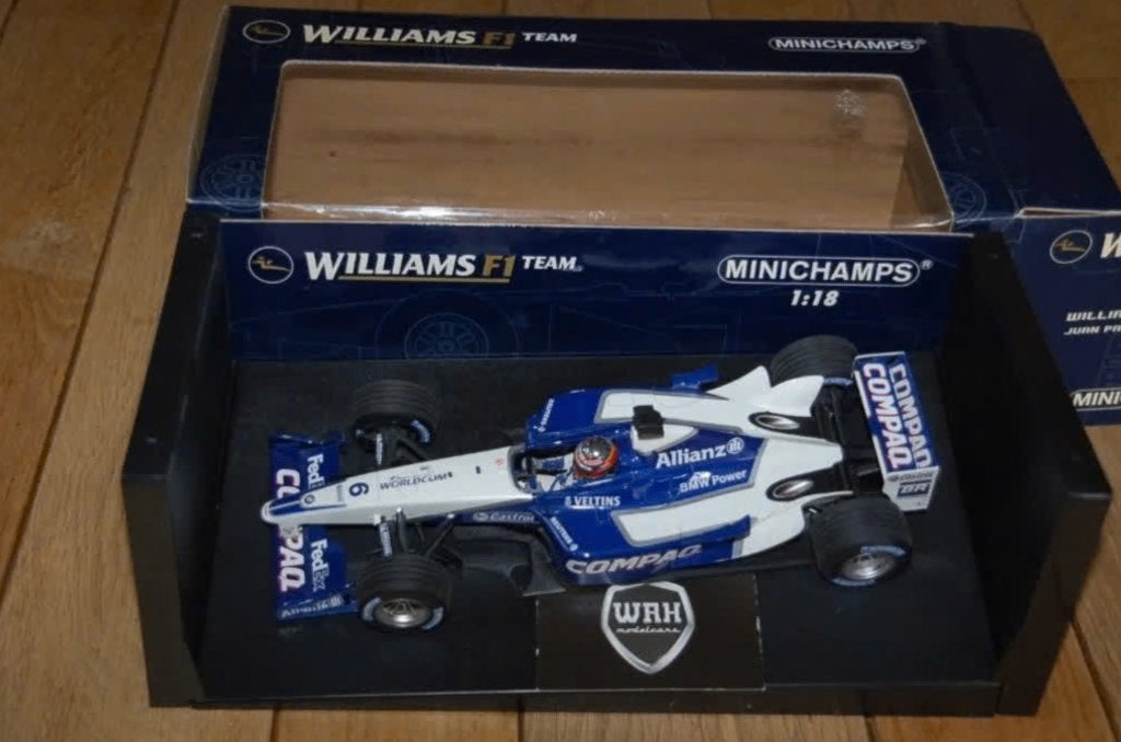 1:18 Williams F1 FW24 Montoya Minichamps in doos WRH, Verzenden, Zo goed als nieuw, Auto, MiniChamps