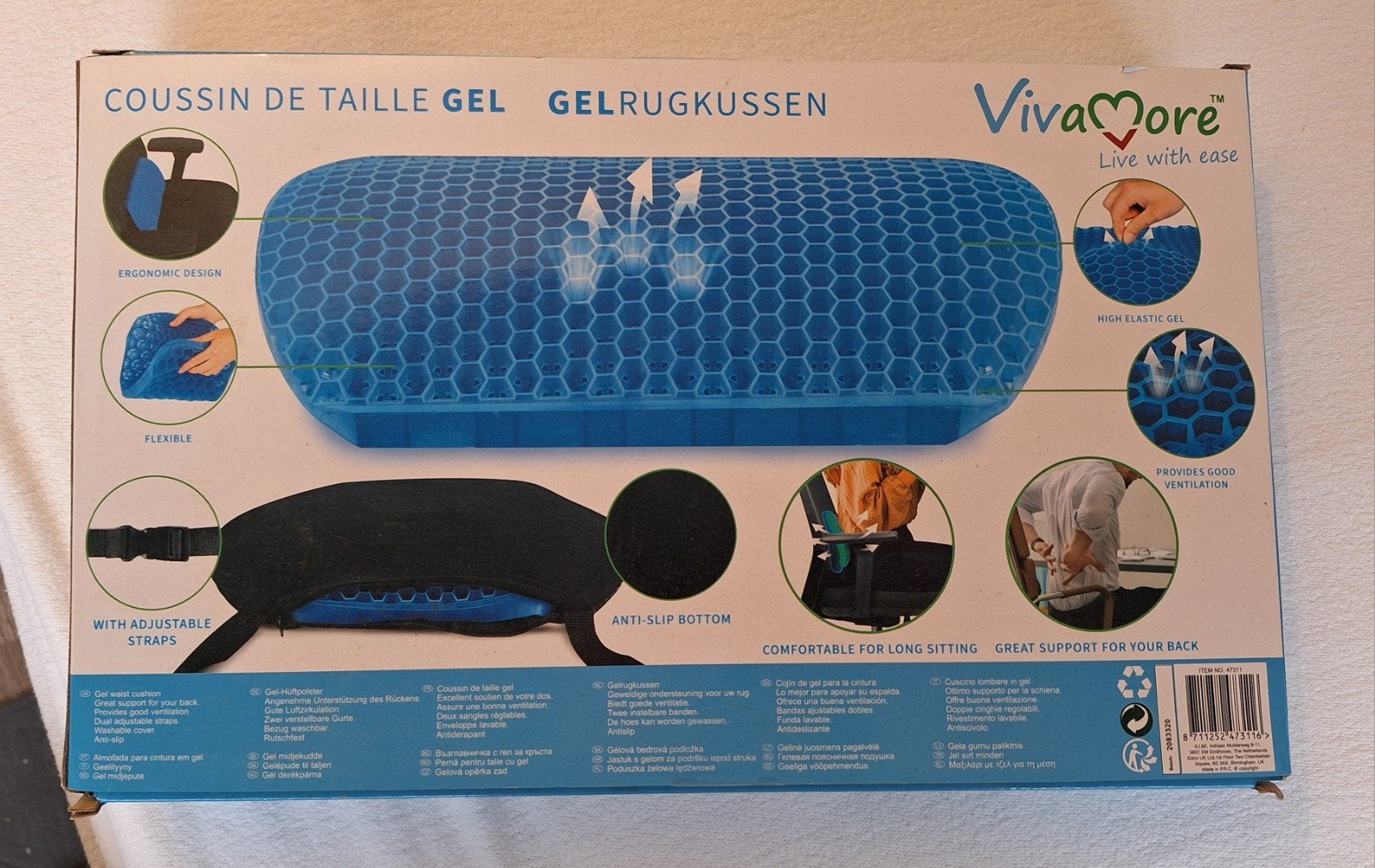 Gel rugkussen, Sport en Fitness, Massageproducten, Ophalen, Nieuw, Massagestoel of Kussen