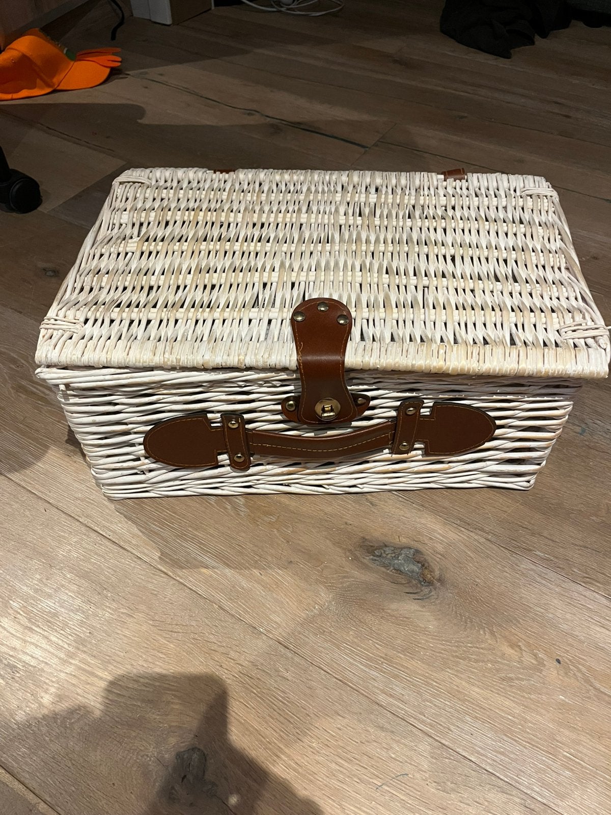 Rieten picknickmand voor 2 personen, Ophalen of Verzenden, Zo goed als nieuw