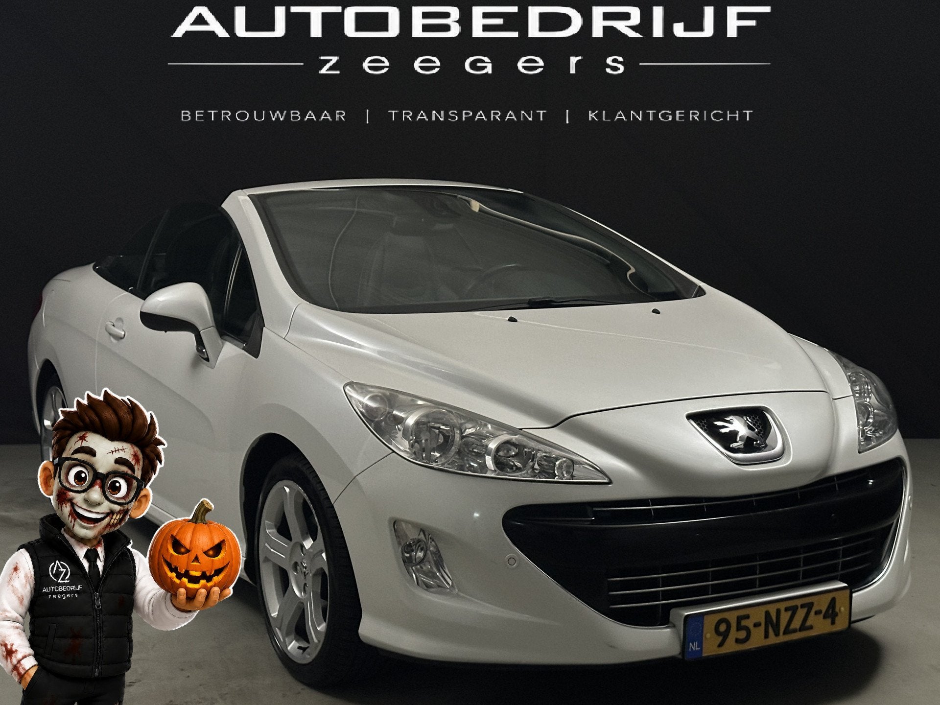 Peugeot 308 CC 1.6 Feline *Automaat*Navi*Grootscherm, Auto's, Euro 5, Gebruikt, Verwarmde buitenspiegels, Wit