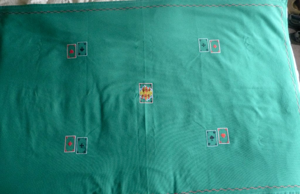 kaartkleed, bridgekleed, vintage, Vijf spelers of meer, Ophalen of Verzenden, Gebruikt
