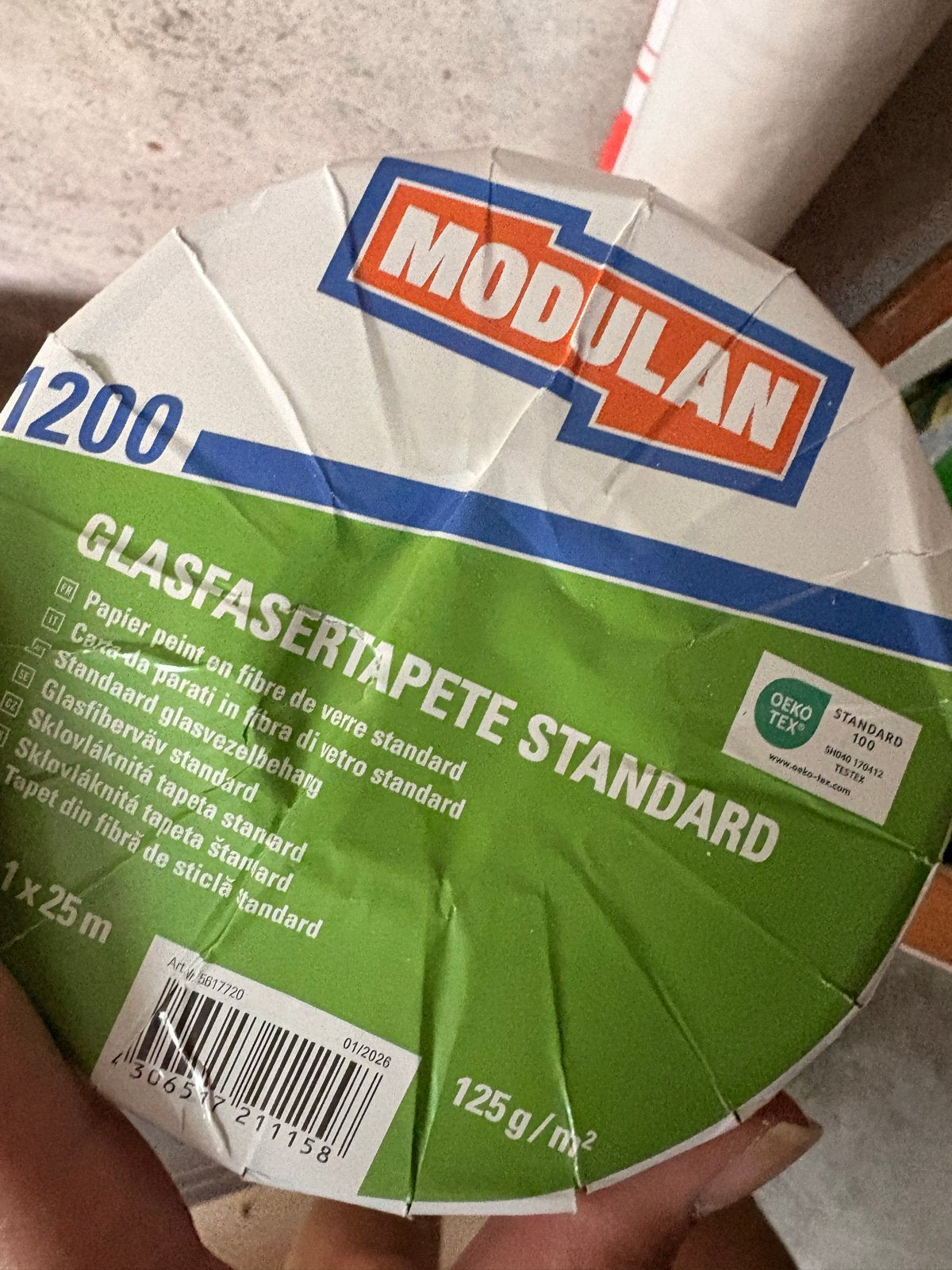 Modulan Glasvezelbehang - 22 meter (125 g/m²), Ophalen, Nieuw, Overige typen