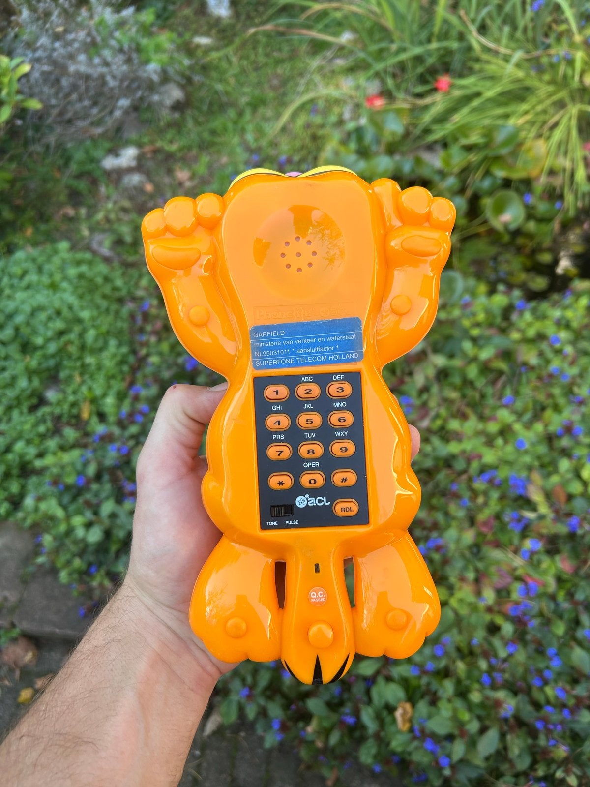 Vintage Garfield Telefoon - Uniek Verzamelobject, Ophalen of Verzenden, Gebruikt, 1 handset