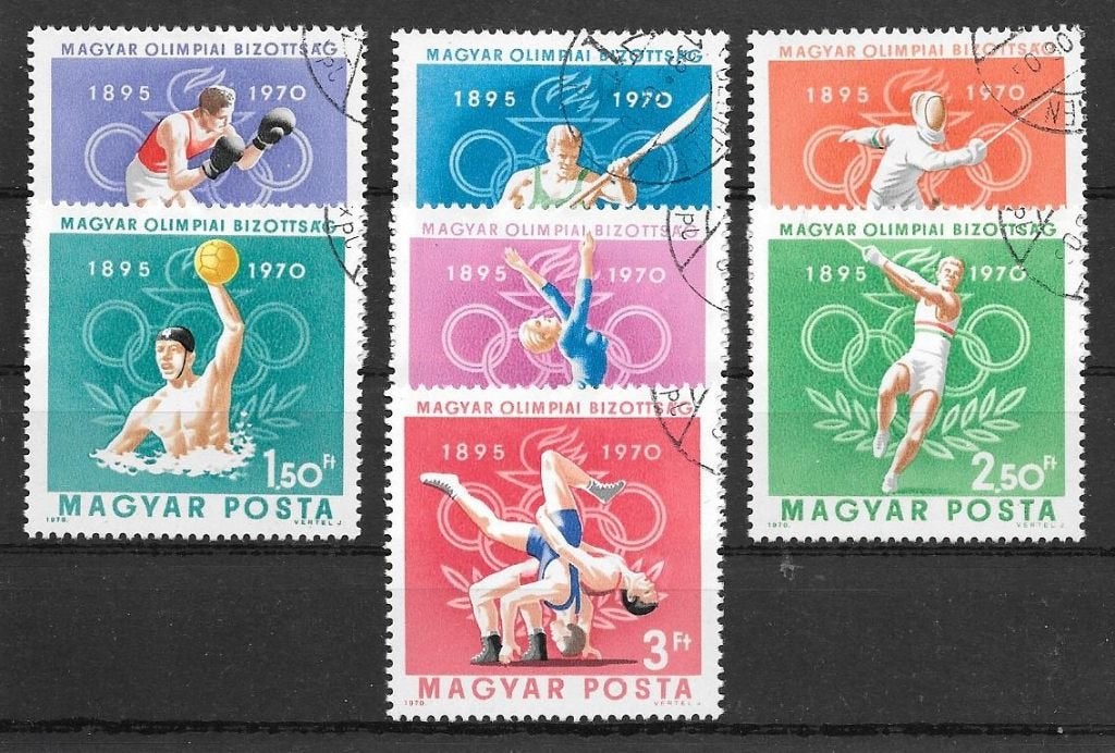 Hongarije 1970  Olympische Spelen, Verzenden, Gestempeld