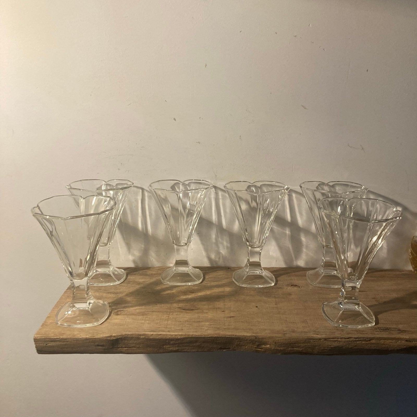 Set van 6 Vintage Franse IJscoupes - Jaren '70/'80, Ophalen of Verzenden
