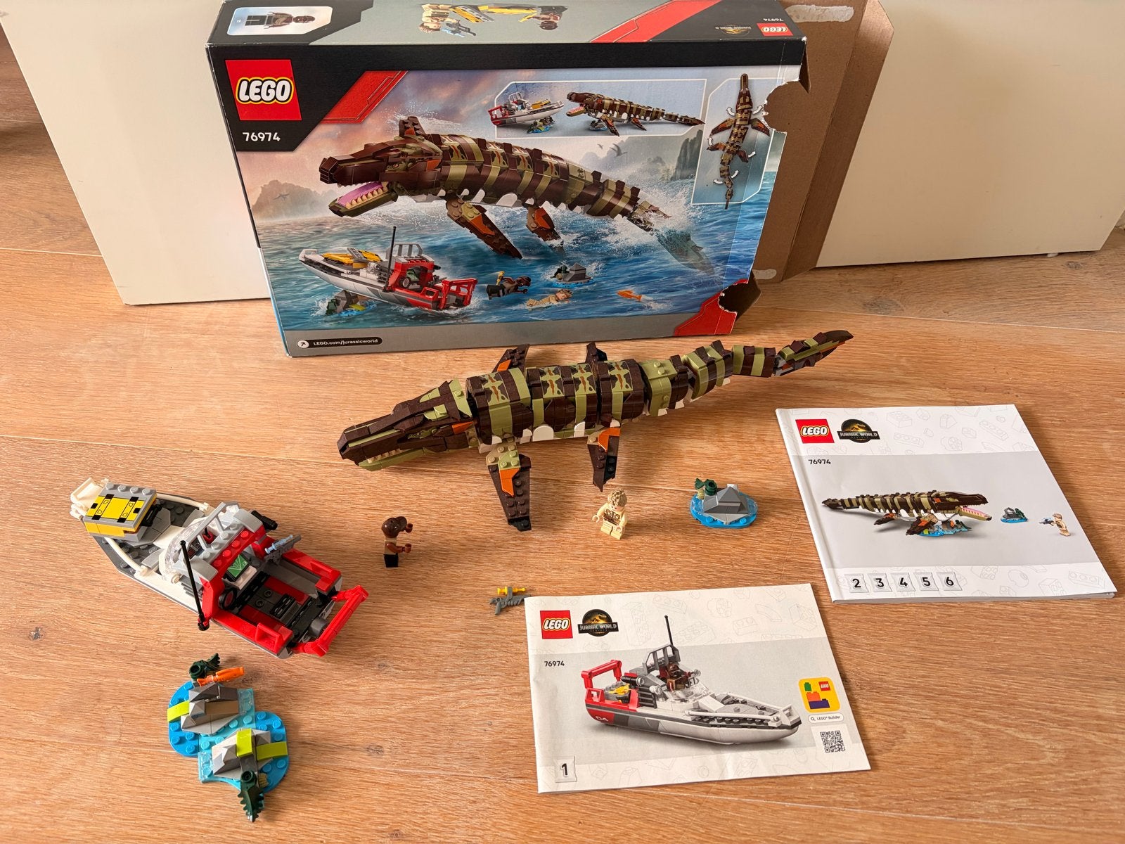 LEGO Jurassic World 76974 Mosasaurus Ontsnapping, Ophalen of Verzenden, Zo goed als nieuw, Overige merken