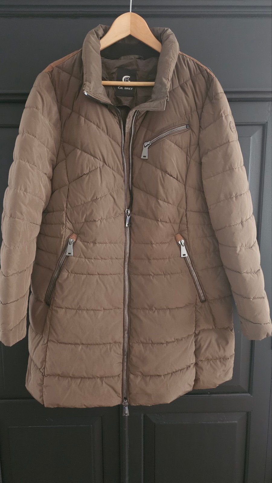 Gil Bret gewatteerde jas, zo goed als nieuw, Kleding | Dames, Bruin, Maat 46/48 (XL) of groter, Ophalen of Verzenden, Zo goed als nieuw