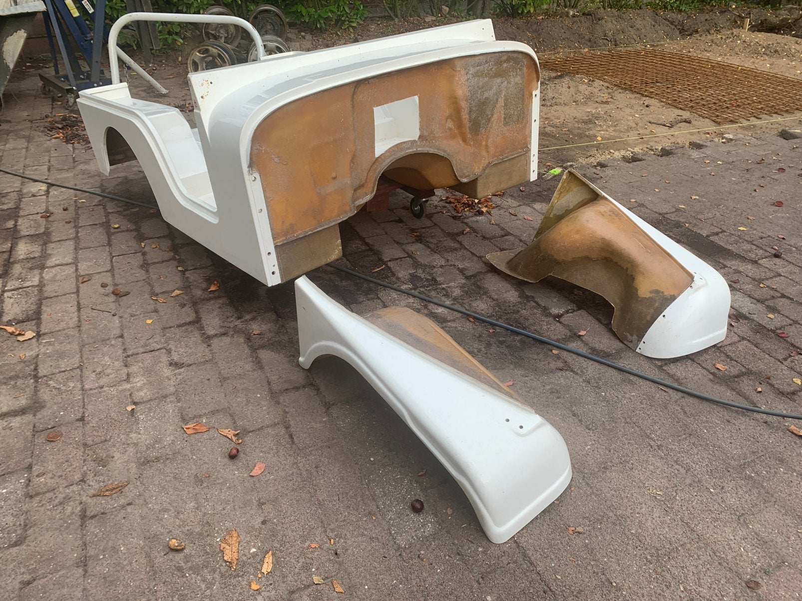 Polyester body cj5 + spatborden, Auto-onderdelen, Ophalen, Jeep
