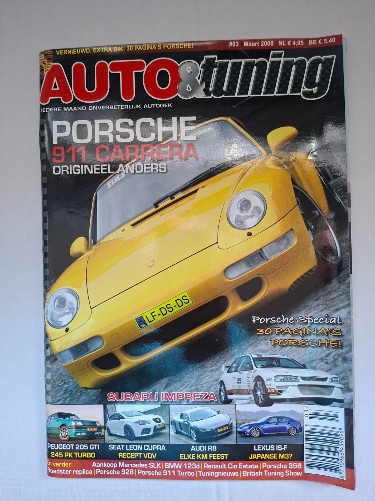 Auto & Tuning Magazine - Maart 2008 - Porsche 911 Carrera, Ophalen of Verzenden, Zo goed als nieuw, Porsche