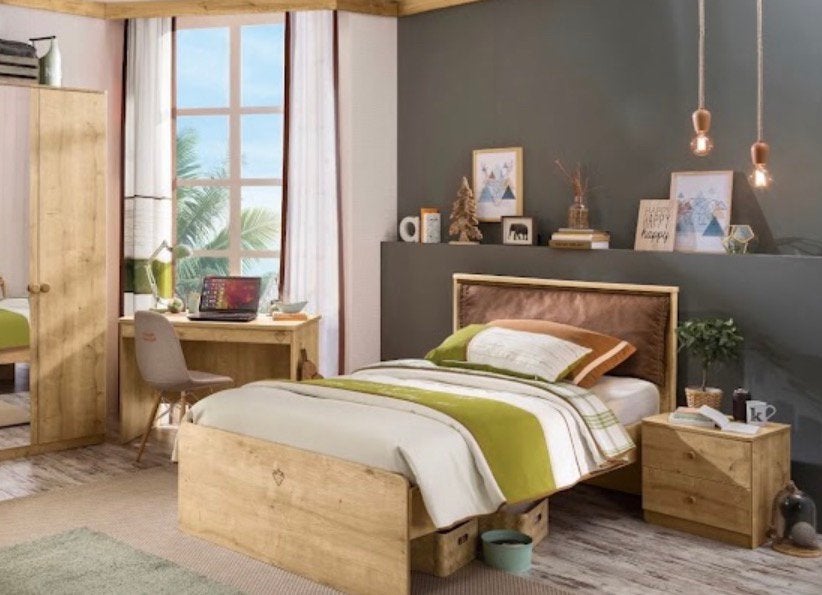 Twijfelaar, 120-200 Stockholm, Huis en Inrichting, Slaapkamer | Bedden, Ophalen, Gebruikt, Beige, Twijfelaar