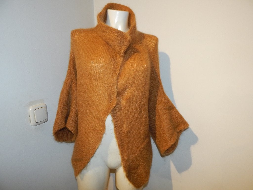 Humanoid deels mohair oker kleurig vest heerlijk zacht L, Humanoid, Geel, Maat 42/44 (L), Ophalen of Verzenden