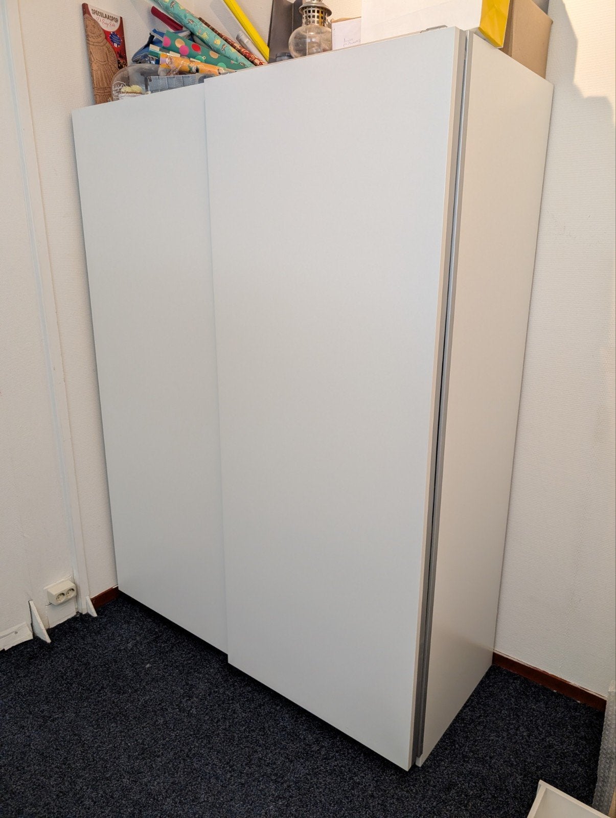 IKEA PAX Kast met schuifdeuren en lades - Wit, Huis en Inrichting, Ophalen, Gebruikt, 200 cm of meer, Overige houtsoorten