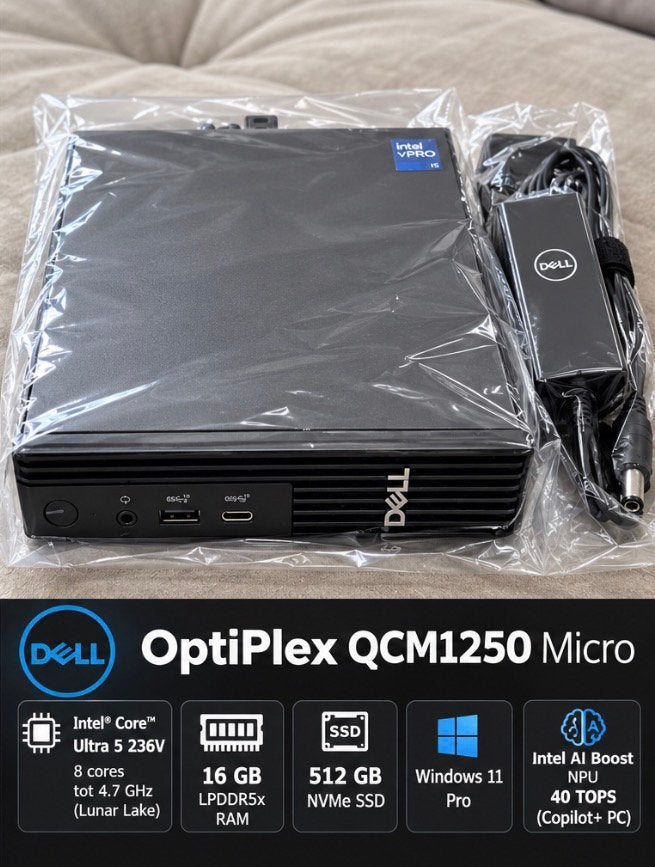 **DELL Optiplex Micro 7020 i7 en QCM1250**, Computers en Software, Ophalen, Nieuw, SSD