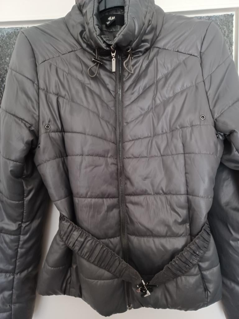 H&M Gewatteerde Jas met Riem - Maat 42 (L), Ophalen, H&M, Maat 42/44 (L), Zo goed als nieuw