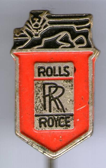 Rolls Royce rood op zilverkleurig auto speldje ( C_216 ), Verzenden, Zo goed als nieuw, Transport, Speldje of Pin