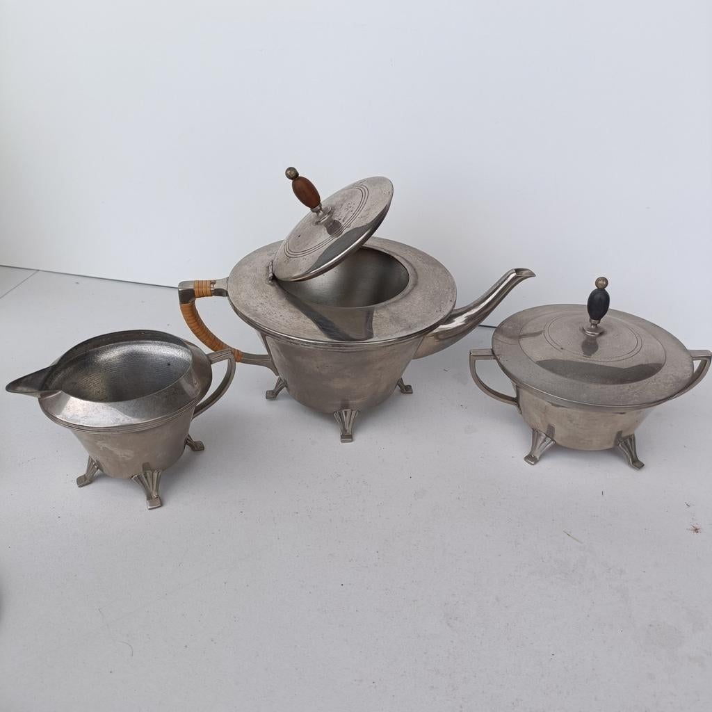 Jaren 50 verzilverde set - Gero Chris van der Hoef, Antiek en Kunst, Ophalen of Verzenden