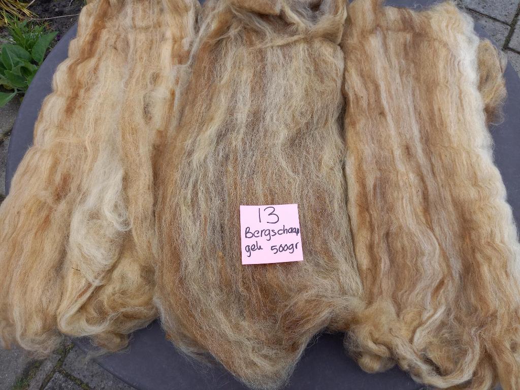 nr 13 Gekaarde wol kaardvlies van een Bergschaap, Ophalen of Verzenden, Nieuw