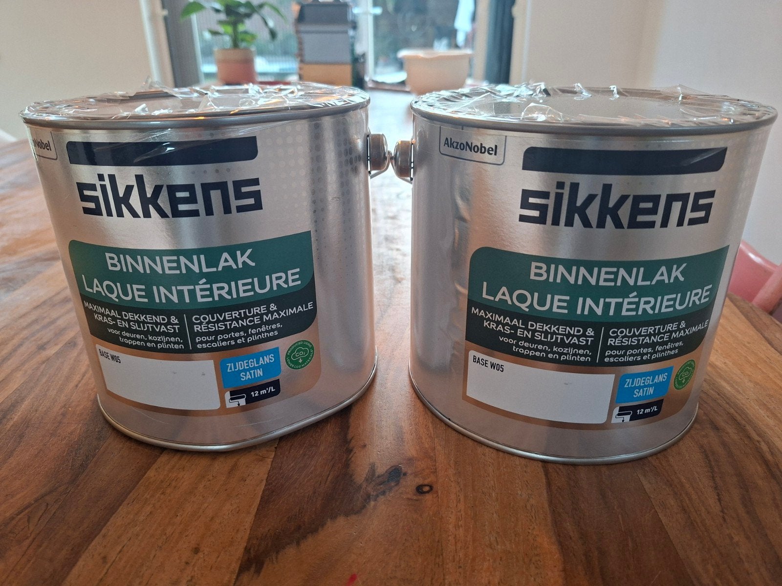 Sikkens Binnenlak Zijdeglans Satin base w05 - 2x2.5l, Ophalen, Wit, Nieuw, Lak