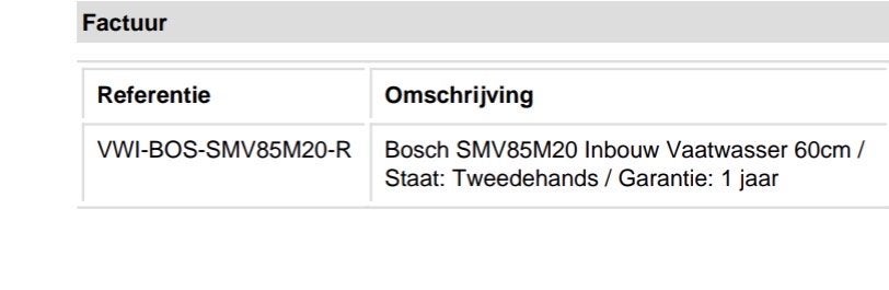 Foto 3 van Bosch SMV85M20 Inbouw Vaatwasser 60cm - Tweedehands