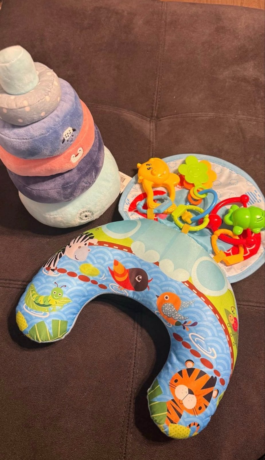 Babygym en rammelaar set - Zo goed als nieuw, Ophalen of Verzenden, Zo goed als nieuw, Babygym