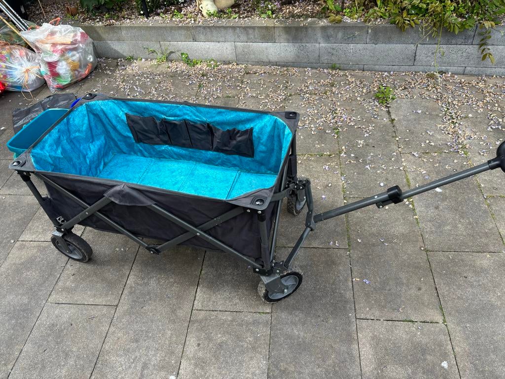 Opvouwbare bolderkar, Ophalen, Opvouwbaar, Gebruikt
